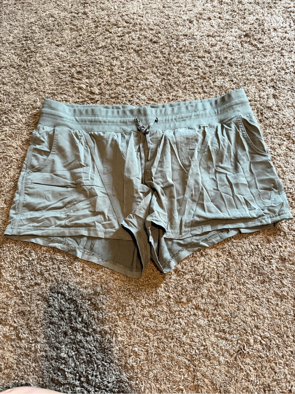 Women’s Sage Green Drawstring Lounge Shorts